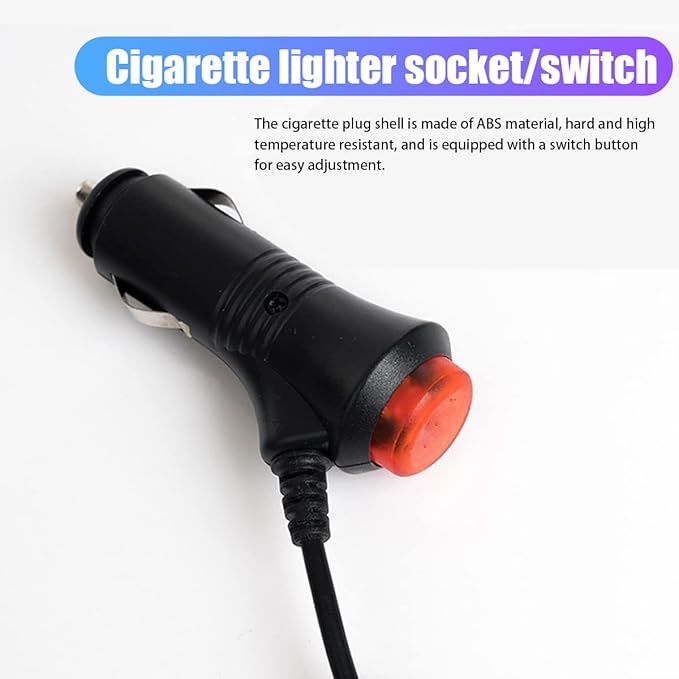 Car LED Atmosphere Lights, Auto Interior Decorative Lamp with Cigarette Adapter Plug, Under Dash Ambient Night Light 12V Car Charger, Vehicle Accessories for Truck, SUV, Sedan (Blue)