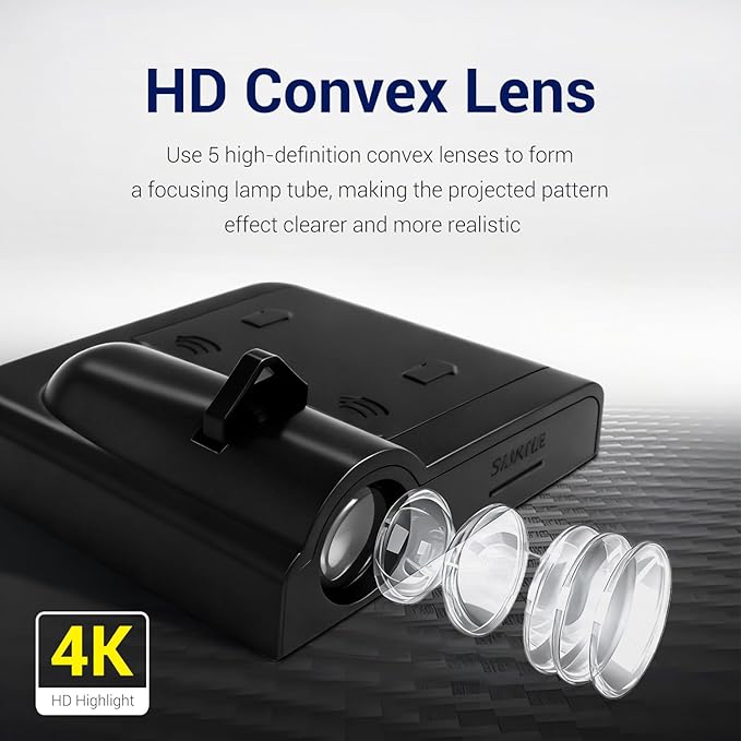 Car Door Lights Logo Projector, 2PCS Car Door Projector Lights Welcome Courtesy Ghost Shadow Lamp Fit for All Car Models by FLYEEGO