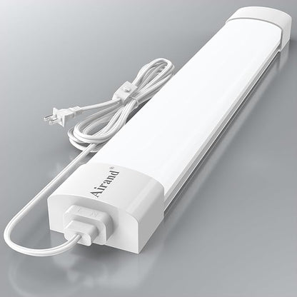 LED Ceiling Light with Plug, 5000k LED Tube Lights with plug 16W Plug in Ceiling Lights Fixture Linkable Led Closet Lights with NO/Off Switch for Garage Cabinets Kitchen Workbench Office Overhead