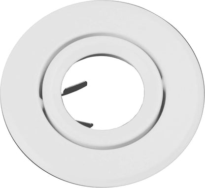 NICOR Lighting 4 in. White Recessed Adjustable Gimbal Ring Trim (19558WH)