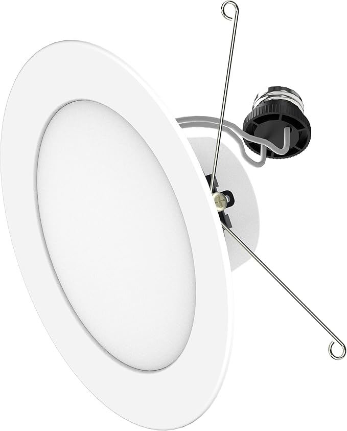 Feit Electric 6in LED Recessed Downlight, 75W Equivalent, Adjustable White 2700K–5000K, Switch-Selectable Color Temperature, Dimmable, E26 Retrofit, 10.2W, 50,000-Hour Lifetime, LEDR56F/6WYCA