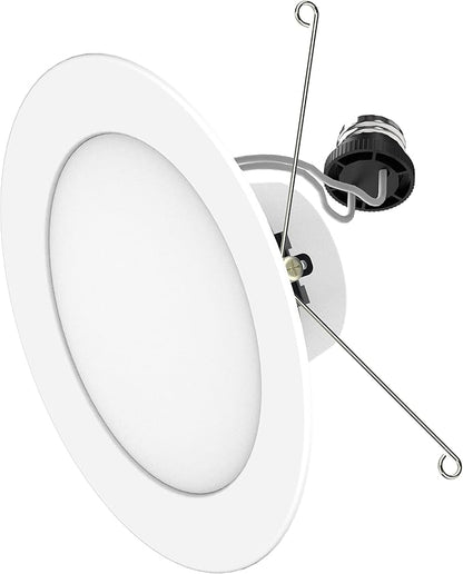 Feit Electric 6in LED Recessed Downlight, 75W Equivalent, Adjustable White 2700K–5000K, Switch-Selectable Color Temperature, Dimmable, E26 Retrofit, 10.2W, 50,000-Hour Lifetime, LEDR56F/6WYCA