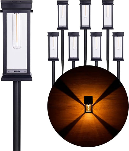 Sublume Solar Pathway Lights Outdoor, 8 Pack Upgraded Bright Solar Lights Outdoor, Auto On/Off, IP65 Waterproof Solar Landscape Lights Solar Powered Garden Lighting for Yard Patio Walkway Driveway