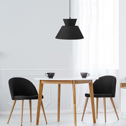 GLOBE Electric 65778 Madison 2-Light Chandelier, Black Fabric Shade, Bulb Not Included