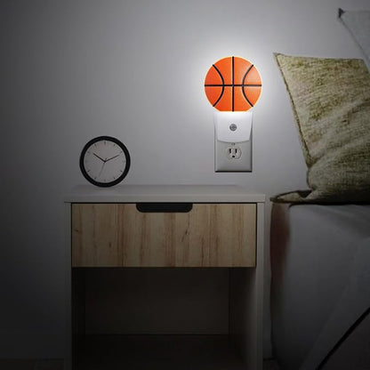 Basketball Line Night Light Auto Sensor Led Dusk to Dawn Lamp Home Decor for Men Women
