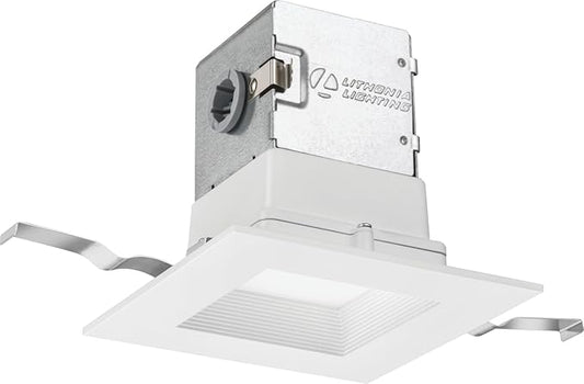 Lithonia Lighting 4JBK SQ 30K 90CRI MW M6 Canless Kit, Square, Matte White