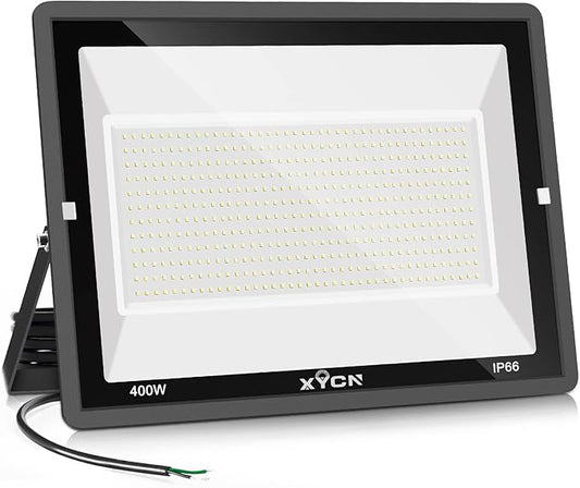 XYCN 400W LED Stadium Flood Lights Outdoor(2350W Equivalent),50000LM Super Bright LED Arena Lights 100-277V IP66 Waterproof 5000K Daylight White Commercial Lighting for Sports Fields and Counts