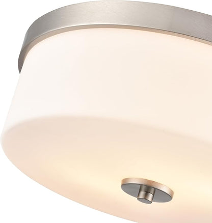 ML Lighting 214102-BN Laphia 13.25" Wide 2-Light Flushmount - Brushed Nickel