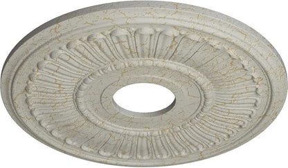 Ekena Millwork Melonie Ceiling Medallion, Pot of Cream Crackle