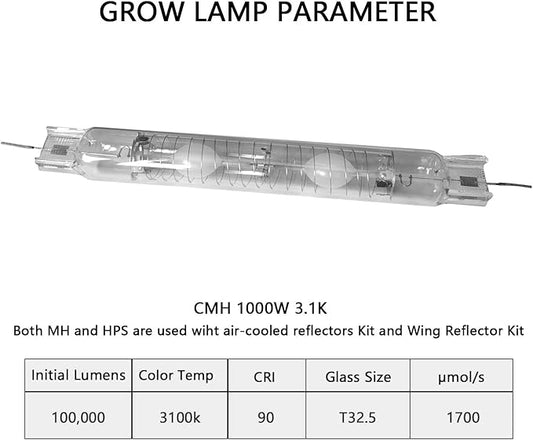 SunStream 1000W CMH Grow Bulb High Pressure Sodium Lamp for Indoor Plants Growth