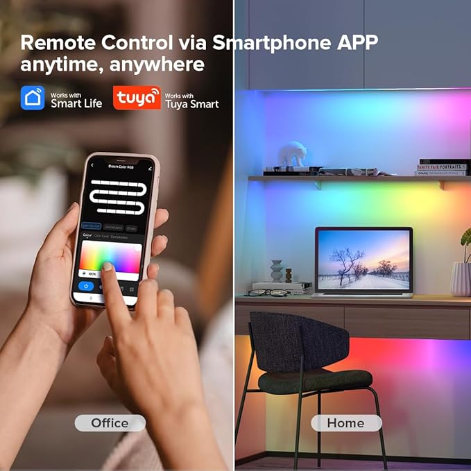 BTF-LIGHTING DR03W SPI RGB 2.4G WiFi Controller Tuya APP/Smart Life/Google Home/Alexa Control Support WS2812B WS2811 WS2815 etc Addressable LED Strip Work with WR01RF RC03RFB RF Remote