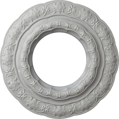 Ekena Millwork CM15LIFRF 15-3/8" x 7" x 1" Lisbon Ceiling Medallion, Frost