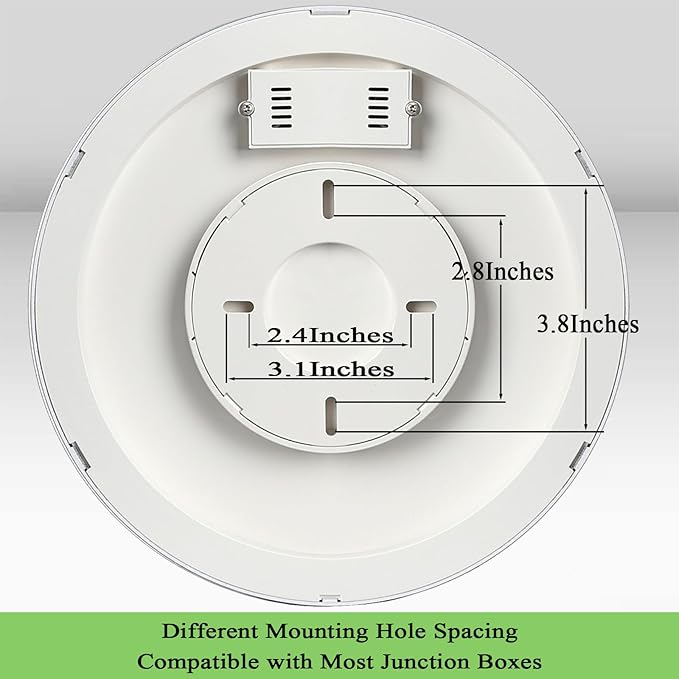 Ceiling Light Fixtures 9 Inches, 3 Color Temperatures Switchable 18W Round Black Shell LED Ceiling Mount Light for Bedroom, Kitchen, Living Room, Dining Room -3000K/4500K/6500K