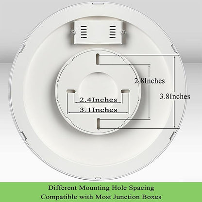 Ceiling Light Fixtures 9 Inches, 3 Color Temperatures Switchable 18W Round Black Shell LED Ceiling Mount Light for Bedroom, Kitchen, Living Room, Dining Room -3000K/4500K/6500K