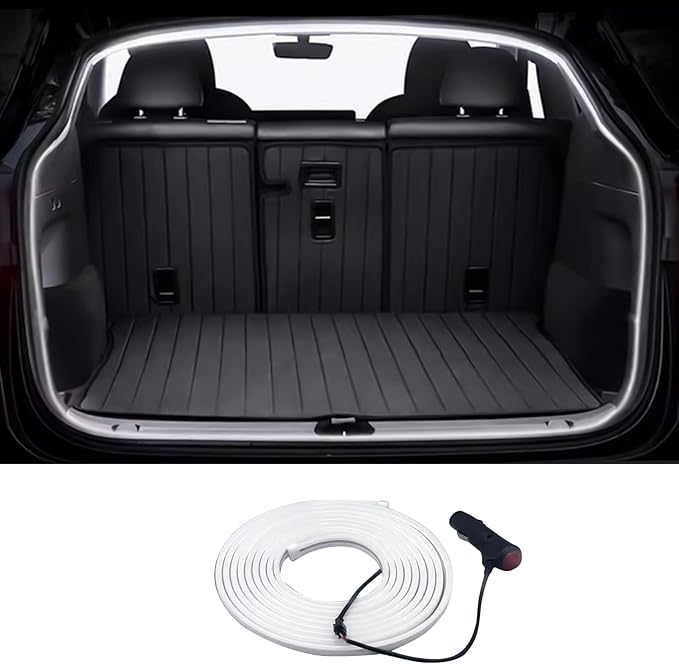 Tlyard Trunk LED Lights Strip for Tesla Model Y 2020-2025 Back Interior Frunk Lightning Waterproof &High Brightness Strip for Tesla Model Y Accessories Cool White