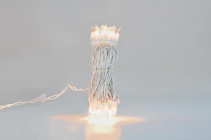 Brite Star 300 Lt String to String Lights, Clear, White Wire