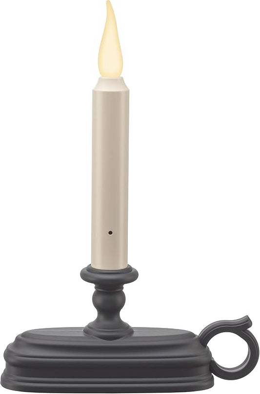 Xodus Innovations FPC1625A Battery Window Candle New Dynamic Flicker Warm White Flame Sensor ON Timer Off (Black-Single)