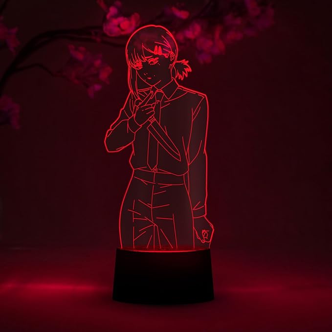 Otaku Lamps Kobeni Chainsaw Man – Anime Lamp Figure Night Light, 16 Color RGB LED – 3D Anime Room Décor Gift for Otaku