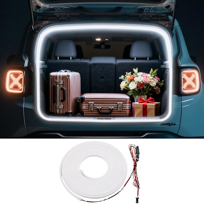 Trunk Light Strip Compatible with 2015-2025 Jeep Renegade Waterproof Silicone Trunk LED Light, White (6000K)