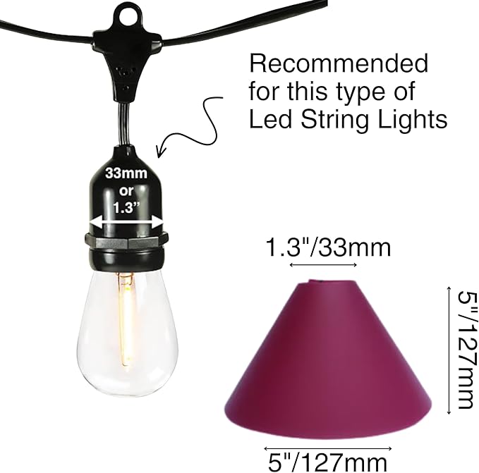 Multi Colored Outdoor Light Bulb Covers – 24 Pack Colored LED Lite Cover's Decorative for String Lights – Shades for Patio, Backyard, Garden, Party Décor