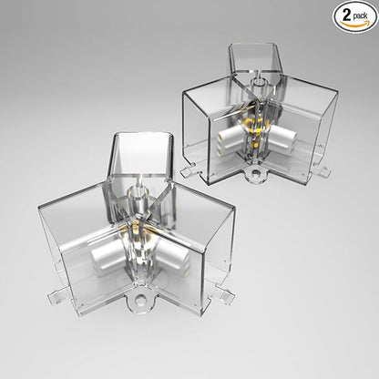 Hexagon Garage Lights Y Connectors 2 Pack, Exclusively Compatible Brand Hexagon LED Lights (2pcs 120°Y Connector)