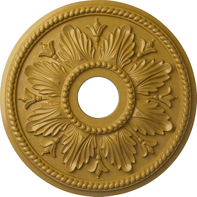 Ekena Millwork CM18ED1IGS Edinburgh Ceiling Medallion, Iridescent Gold