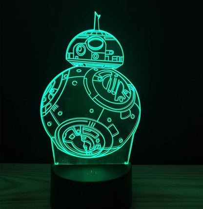 3D Illusion Platform Night Lights Touch Switch 7 Color Change USB Power LED Desk Lamp for Home Decorations or Holiday Gifts