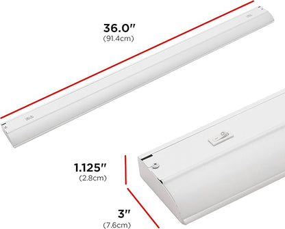 UltraPro 36 inch Hardwired Under Cabinet Lights, 3 Color Settings - 2700K/4000K/5000K - Warm White, Cool White, and Daylight, Under Cabinet Lighting, Dimmable Under Counter Lights for Kitchen, 45369