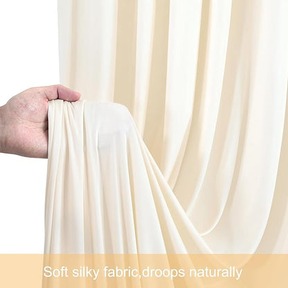 10ft x 15ft Champagne Wrinkle Free Backdrop Curtains for Wedding Party Backdrops Curtain Drapes Fabric Decorations Photo Back Drop Cloth for Baby Shower Photography Stage Reception