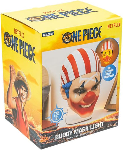 Buggy Mask Light, Wall Mountable or Freestanding LED Lamp, Officially Licensed One Piece Merchandise for Bedrooms, Man Caves, Home and Collectors | Paladone
