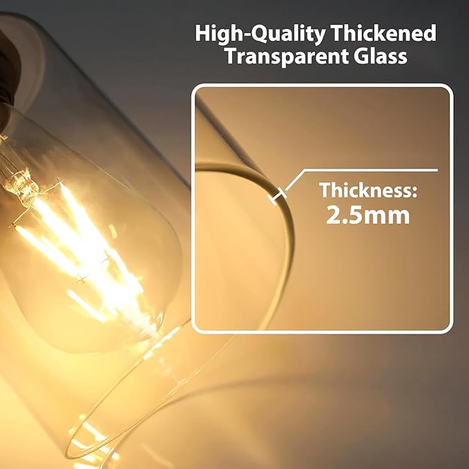 IZORRO Modern Bathroom Light Fixtures, 6 Light Brushed Nickel Vanity Lights, Bathroom Lighting Fixtures Over Mirror with Clear Glass for Living Room Cabinet Bedroom