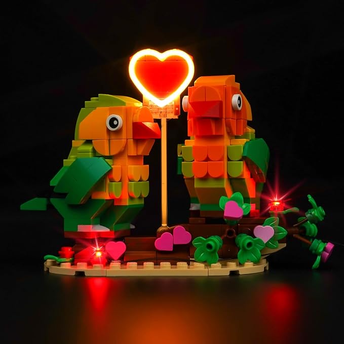 Upgraded Led Light Kit Compatible with Lego Valentine Lovebirds Building Set, Lights Decoration Compatible with Lego 40522, Best Gifts for Adults (Model Not Included)