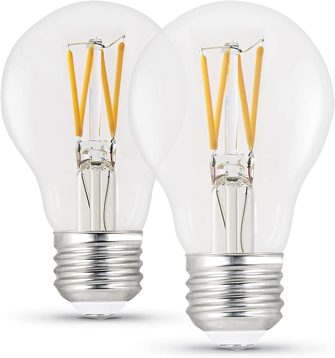 Feit Electric LED A19 Medium Base Light Bulb - 60W Equivalent - 15 Year Life - 810 Lumen - 2700K Soft White - Dimmable | 2-Pack