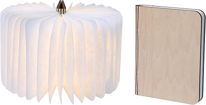 8.3 Inch Wooden Book Lamp, Book Lovers Gifts,Teacher Appreciation Gifts for Women, LED Ambient Lighting, Magnetic Mood Lighting for Home&Library Decor (Maple)