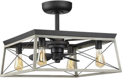 Briarwood Collection 22-Inch 3-Blade AC Motor Farmhouse Ceiling Fan Graphite