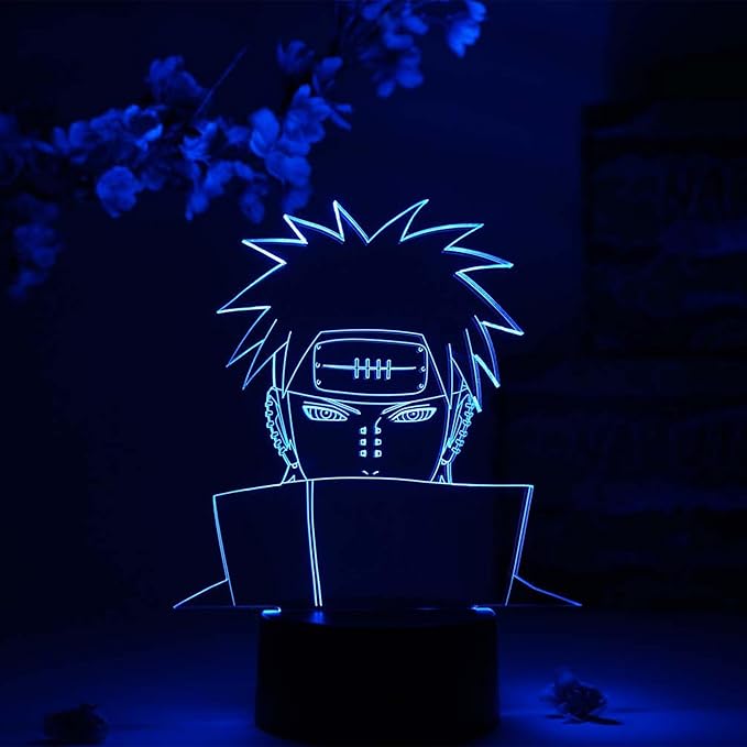 Otaku Lamps Pain Naruto – Anime Night Light, 16 Color RGB LED – Gift for Otaku