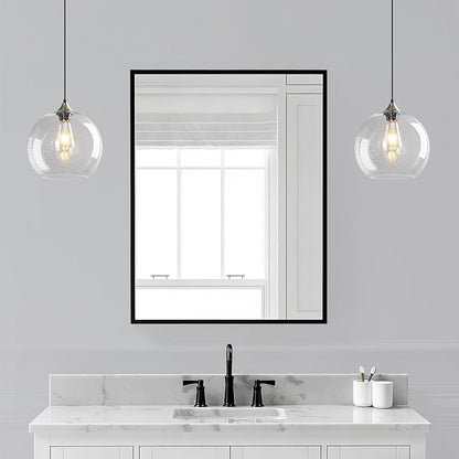 Modern 2-Pack Glass Globe Pendant Lights, Clear Modern Pendant Lighting for Kitchen Island, Clear Glass Hanging Lamps for Dining Room Living Room Bedroom, Large 9.85 Inch Fixture (Bulbs Not Included)