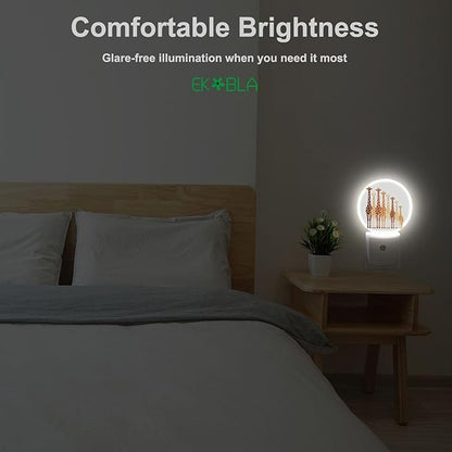 EKOBLA Giraffe Plug-in Night Light, Funny Animal LED Nightlight with Dusk to Dawn Auto Sensor for Bathroom, Hallway & Kitchen
