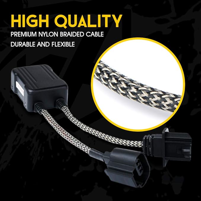 Xprite H13/9008 LED Canbus Decoder Anti Flicker Harness Error Free Resistor Capacitor for LED Headlight Bulbs, Pack of 2
