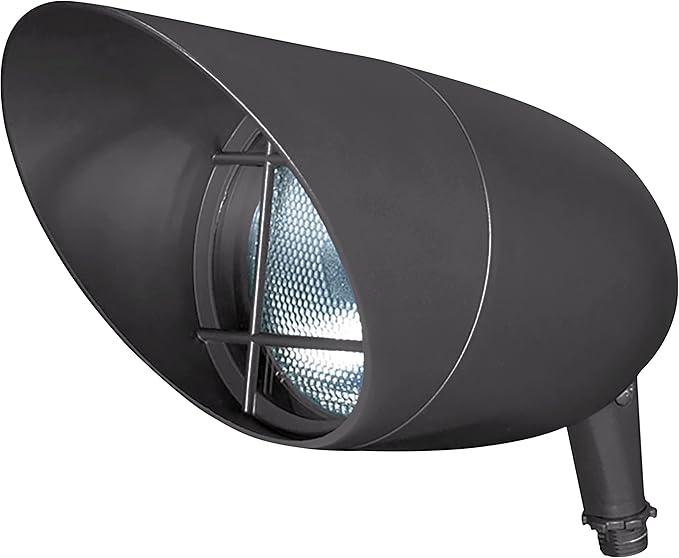1-Light Landscape Flood Light Fixtures - 75W Non-Dimmable Halogen Light Fixture - Outdoor Light Fixture - Ceiling Mount - Dark Bronze Finish; OL-26090