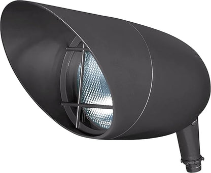 1-Light Landscape Flood Light Fixtures - 75W Non-Dimmable Halogen Light Fixture - Outdoor Light Fixture - Ceiling Mount - Dark Bronze Finish; OL-26090