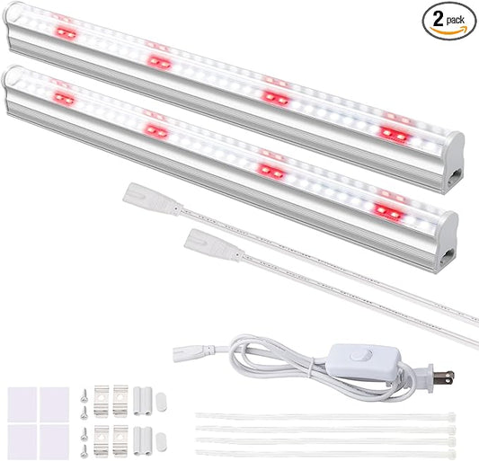 LED Grow Light Bars for Indoor Plants, Sunlight Grow Lamp Full Spectrum Growth Light Strip for Greenhouse Plant Grow Shelf