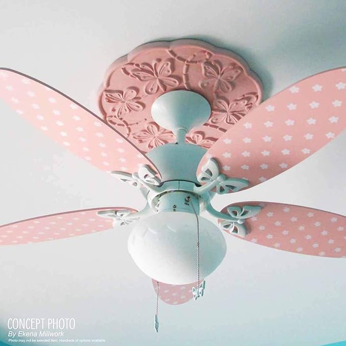 Ekena Millwork CM18ED1PWS Edinburgh Ceiling Medallion, Pearl White