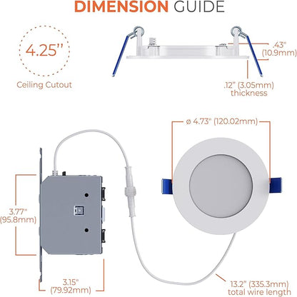 HALO HLB 4 inch LED Recessed Ceiling Light Canless Dimmable with Selectable Lumens and Selectable Color 27/30/35/40/5000K Wet Location Airtight Ultra Slim Indoor Outdoor with 2 Trims HLB4LSFS5-2TR