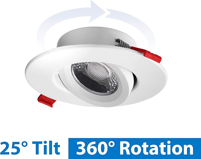 DGC 4-inch White Selectable Canless Adjustable Gimbal LED Recessed Downlight (DGC43120SRDWH)