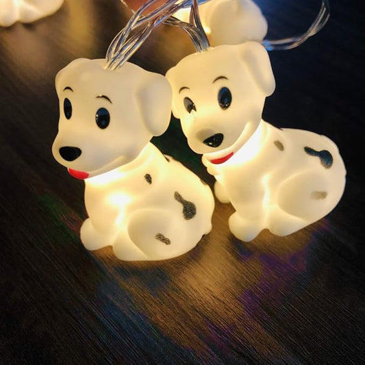 1.65M Cute Animal Dog Shape 10 Led Fairy Lights Spotty Dog String Lights USB Powered for Halloween Christmas Thanksgiving Home Party Children Kids Bedroom Decoration (Spotty Dog)
