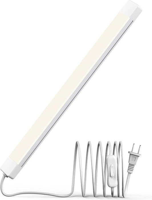 ASOKO 16 Inch Under Cabinet Lights,Plug and Play Under Counter Lighting,4500K Daylight White with 700LM Bright,ETL Light Bar with ON/Off Switch for Kitchen,Under Desk,Workbench