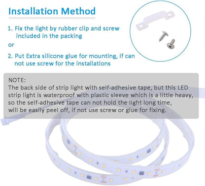 120V Dimmable LED Strip Light, Waterproof IP65, No Need Transformer, Warm White 2800K 110V LED Rope Light, 16.4ft LED Tape Light 115V Under-Cabinet Light Flexible, Dimming by Wall Dimmer Switch