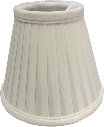 Royal Designs Pleated Empire Chandelier Lamp Shade, Eggshell Size 5 (CS-111EG)