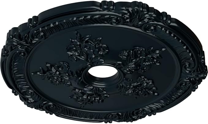 Ekena Millwork CM26ATNSF - 26"OD x 3 3/4"ID x 1 1/2"P Attica with Rose Ceiling Medallion (Fits Canopies up to 4 1/2") - Ceiling Medallion, Night Shade